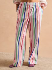 Rayas multicolor - Joules Hallie Pull-On Cotton Trousers - Imagen 1 de 13