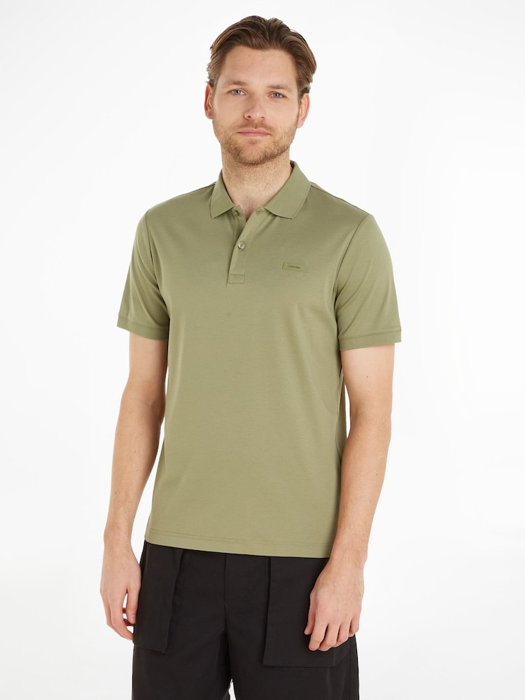 Calvin Klein Green Slim Polo Shirt - Image 1 of 10
