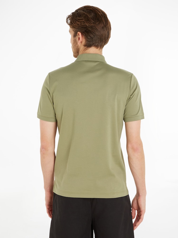 Calvin Klein Green Slim Polo Shirt - Image 2 of 10