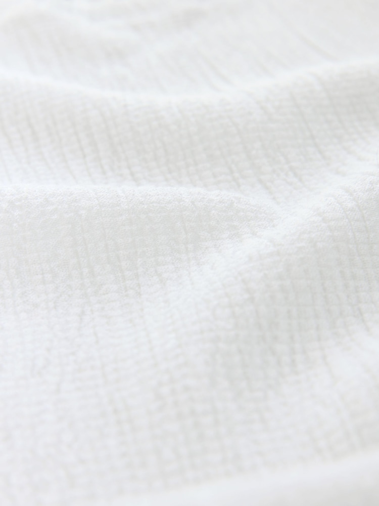 White Raglan Short Sleeve Textured Top - Image 8 of 8