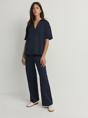 marine - Pantalon large en jersey - Image 2 de 8