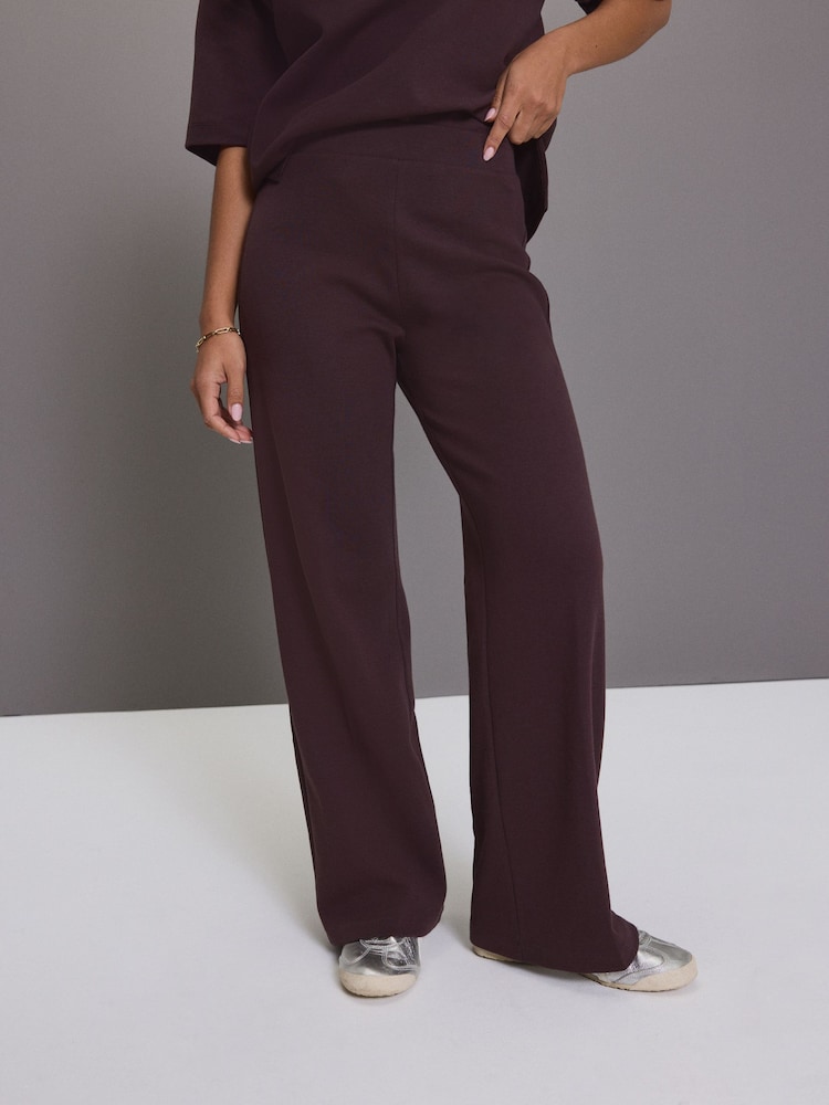 Rouge bordeaux - Pantalon large en jersey - Image 2 of 4