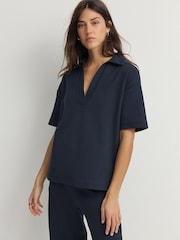 Navy Jersey Polo Shirt - Image 1 of 7