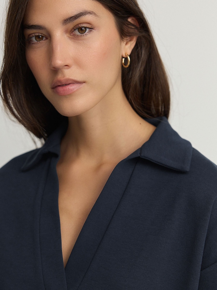Marineblauw - Jersey poloshirt - Image 4 of 7