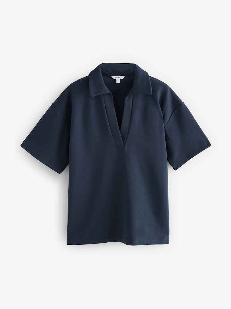 Marineblauw - Jersey poloshirt - Image 5 of 7