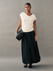 Ecru Sleeveless Drape Top - Image 2 of 7