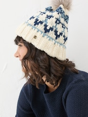 FatFace Blue Chunky Knit Hat - Image 2 of 4