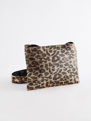 Rockett St George Leopard/Gold Chainmail Cross-Body Animal Bag - Image 6 of 9