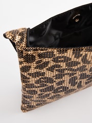Rockett St George Leopard/Gold Chainmail Cross-Body Animal Bag - Image 7 of 9