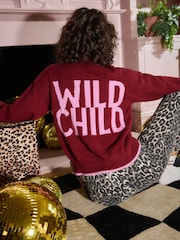 Rockett St George Berry Red Wild Chid Knit Bomber Jacket - Image 5 of 9