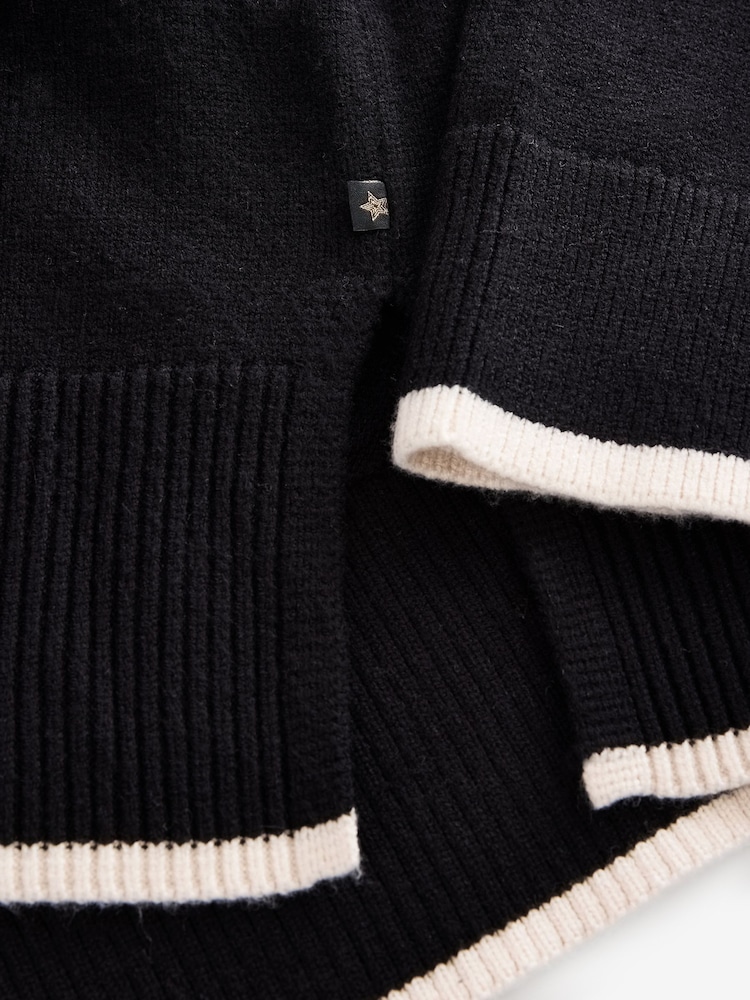 Rockett St George Black Mon Cheri Knit Half Zip Jumper - Image 12 of 12