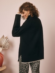 Rockett St George Black Mon Cheri Knit Half Zip Jumper - Image 5 of 12
