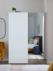 White White Sloane Collection Luxe Glass Fitted Wardrobe - Image 2 of 6