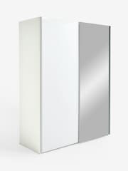 White White Sloane Collection Luxe Glass Fitted Wardrobe - Image 3 of 6