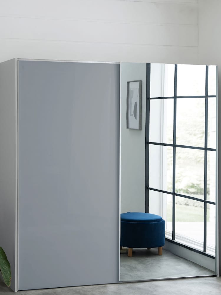 Grey Grey Sloane Collection Glass Fitted Wardrobe - Image 1 of 6