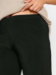 Yours Curve Black Pull On Wide Leg Stretch Trousers - Image 3 of 6