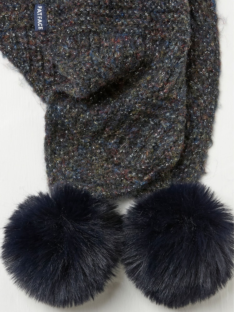 FatFace Black Sparkle Scarf - Image 2 of 2