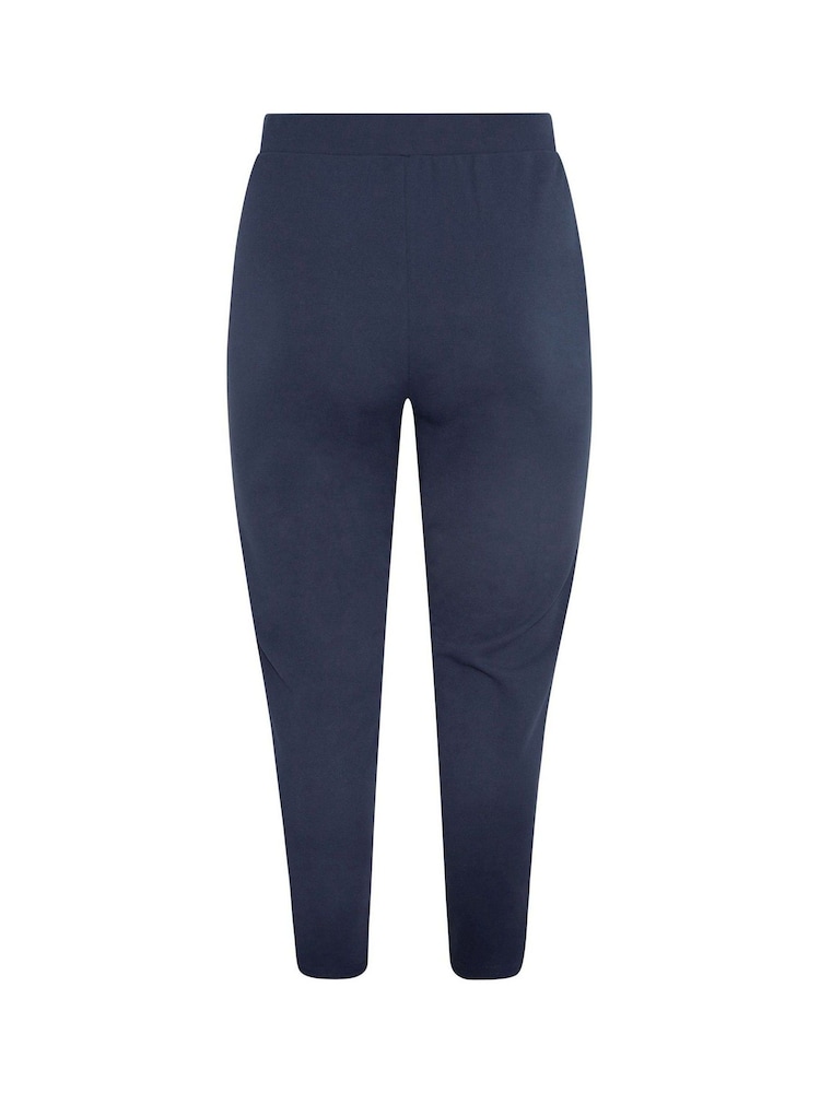Yours Curve Blue Stretch Tapered Trousers - Image 5 of 5