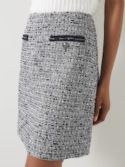 LK Bennett Black/Ivory Charlie Tweed and Trim Skirt - Image 3 of 4