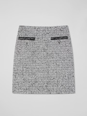 LK Bennett Black/Ivory Charlie Tweed and Trim Skirt - Image 4 of 4