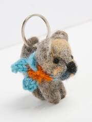 FatFace Grey Felix the Frenchie Felt Keyring - Image 1 of 2