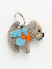 FatFace Grey Felix the Frenchie Felt Keyring - Image 2 of 2