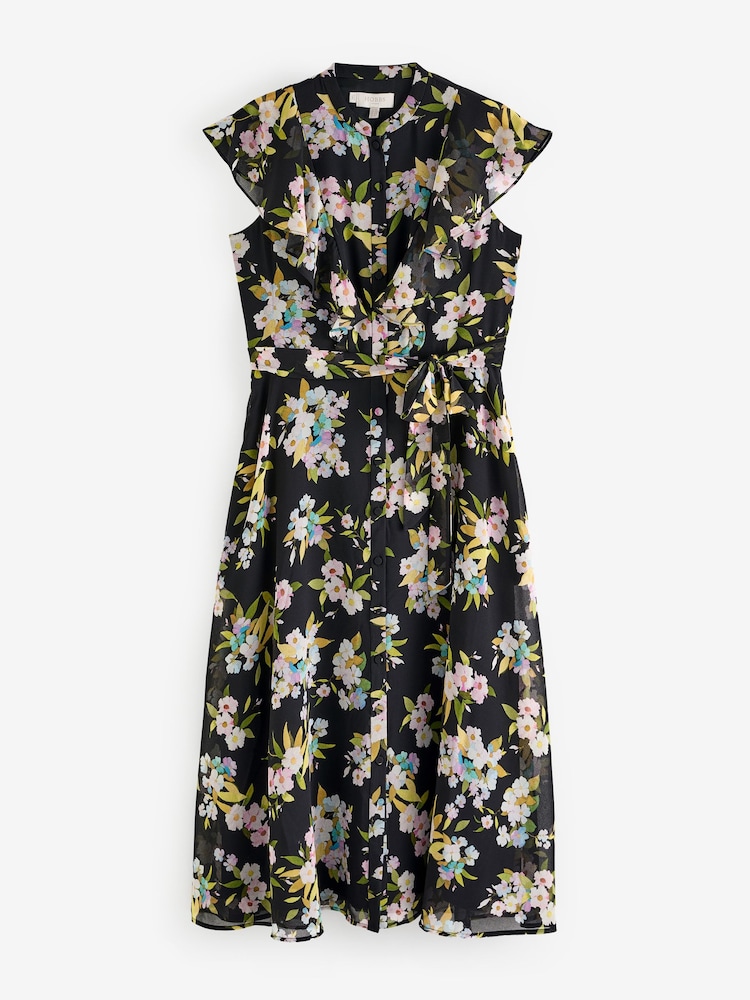 Hobbs Black Petite Erica Dress - Image 5 of 5