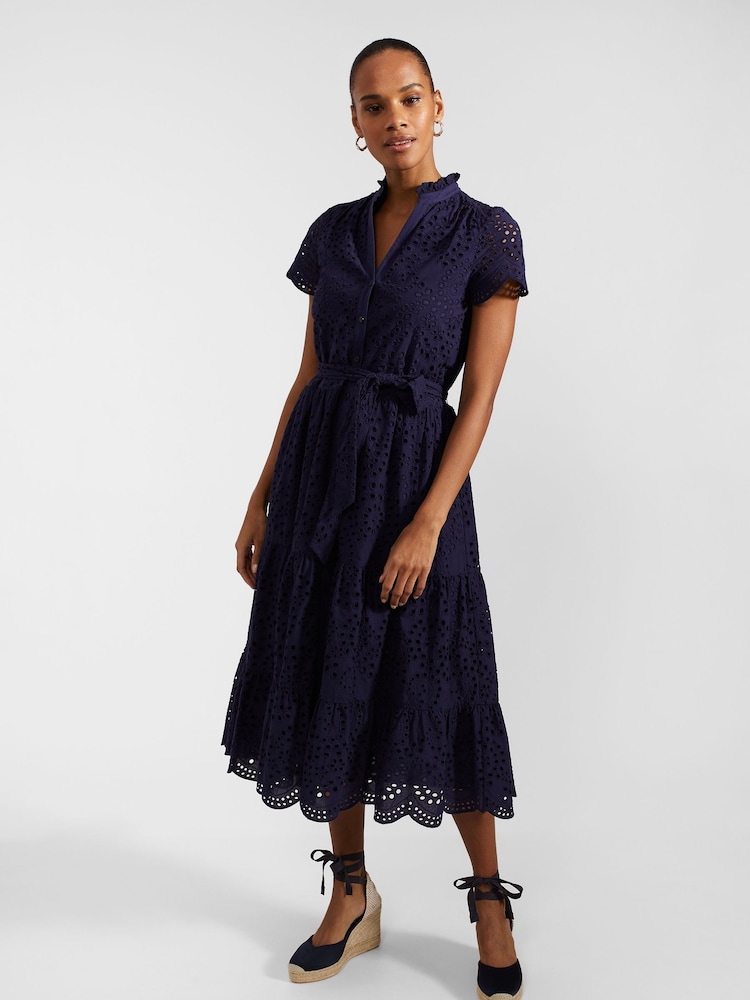Hobbs Blue Petite Rhianne Dress - Image 1 of 4