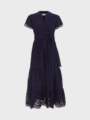Hobbs Blue Petite Rhianne Dress - Image 4 of 4