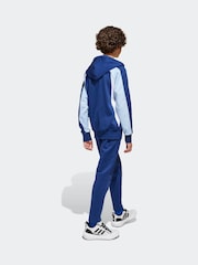 أزرق - بدلة رياضية من قماش فليس بألوان متعارضة من Adidas - صورة 2 من 8