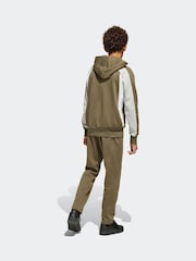 adidas Green Colour Block Fleece Tracksuit - Image 2 of 8