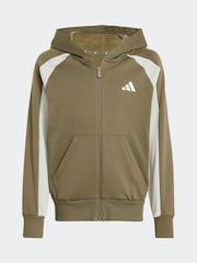 adidas Green Colour Block Fleece Tracksuit - Image 7 of 8