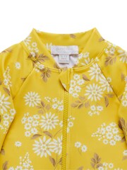 Purebaby Yellow Printed Longsleeve Swimsuit - Image 3 of 5