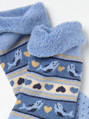 FatFace Kids Blue Shelter Wilson the Whale Cosy Socks - Image 2 of 2