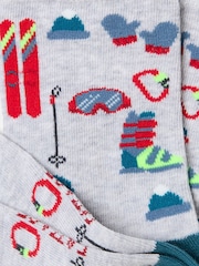 FatFace Grey Kids Socks 1 Pack - Image 2 of 2