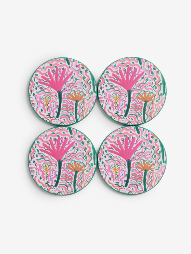 Lucy Tiffney Set of 4 Coasters - Image 4 of 4