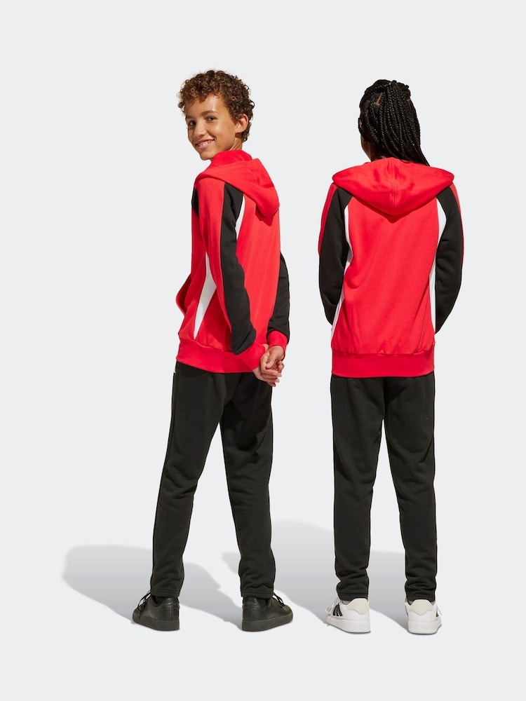 adidas Red Colour Block Tracksuit - Image 1 of 7