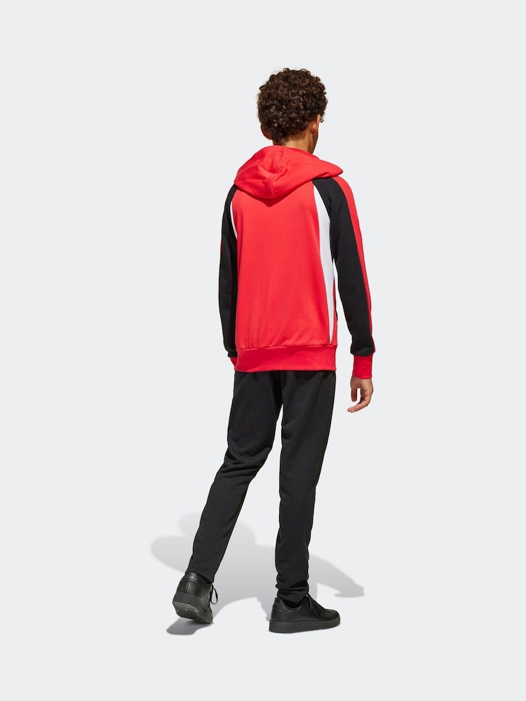 adidas Red Colour Block Tracksuit - Image 2 of 7