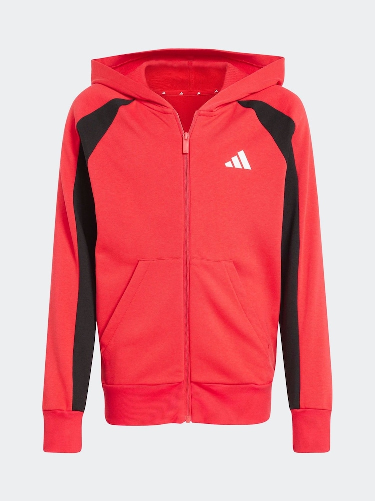 adidas Red Colour Block Tracksuit - Image 7 of 7