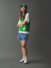 Adidas original 3 間牛仔布 Firebird 100% 棉短褲 - 圖片 2/11