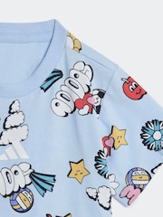 adidas All Over Print Essentials Fun 100% Cotton Shorts and T-Shirt Set - Imagen 6 de 7