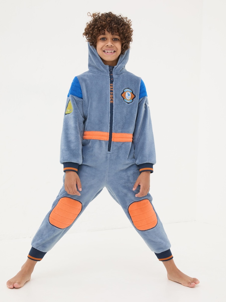 FatFace Blue Astronaut Fleece All-In-One - Image 1 of 5