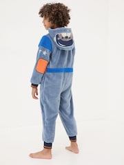 FatFace Blue Astronaut Fleece All-In-One - Image 2 of 5
