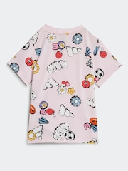 adidas Pink Essentials Fun All-Over Print 100% Cotton Shorts and T-Shirt Set - Image 3 of 7