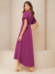 Vestido midi con detalle debajo del pecho y mangas con vuelo de Lipsy - Imagen 2 de 8