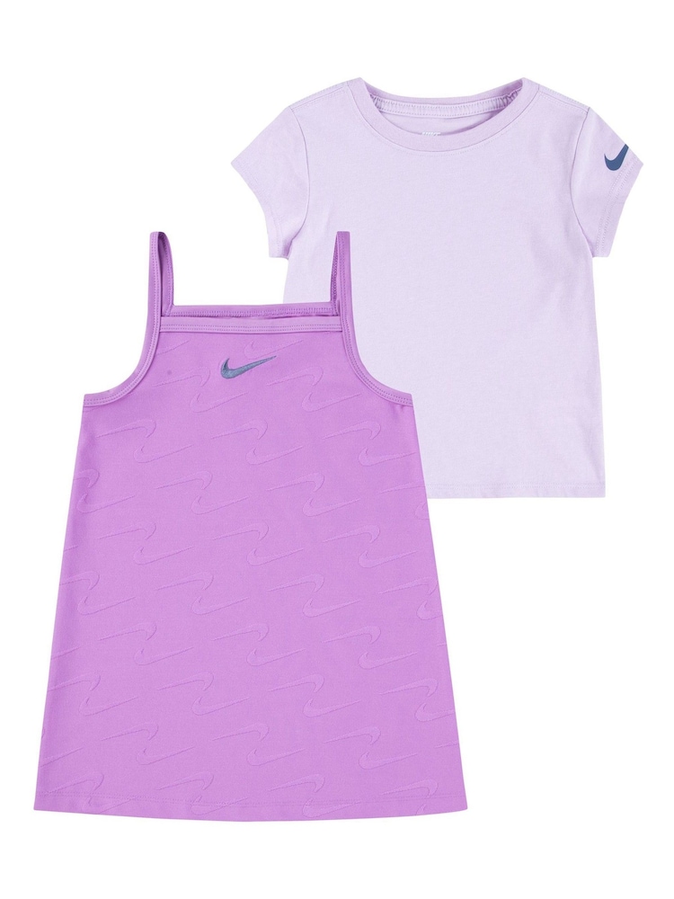 Nike Purple 100% Cotton Swoosh Motion Set - Image 1 of 4