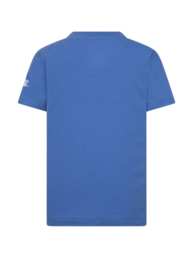 Nike Blue Little Kids Futura T-Shirt - Image 2 of 4