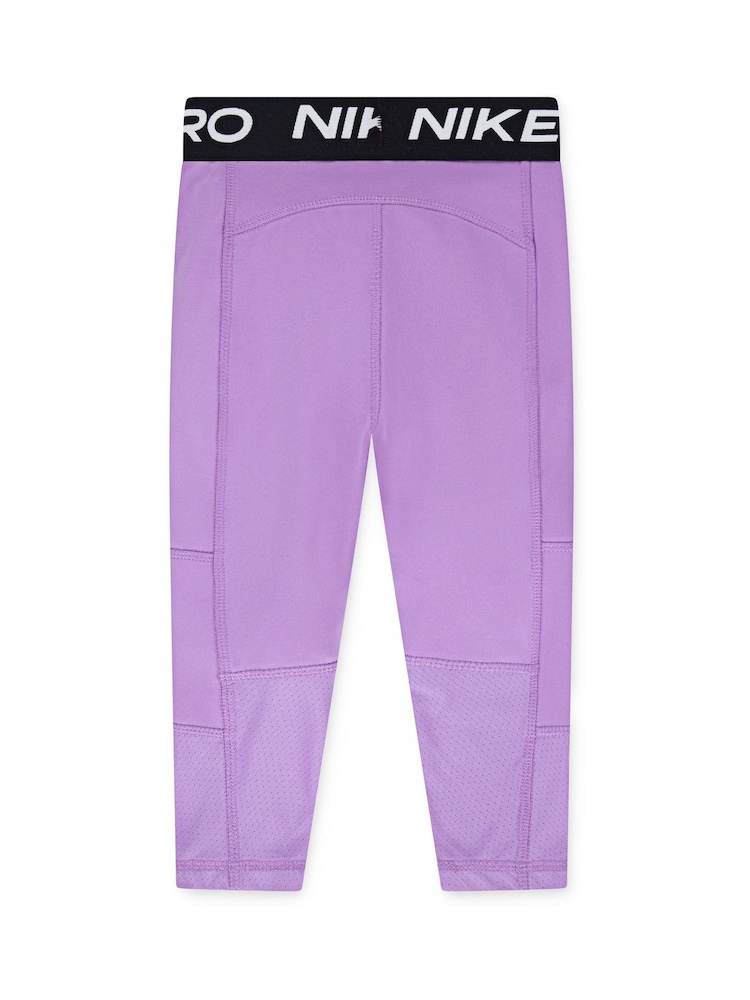 Nike Purple Little Kids Pro Dri-FIT Leggings - Image 2 of 3
