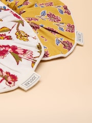 Joules Annika Yellow/White Pack of Two Scrunchies - Image 3 of 3