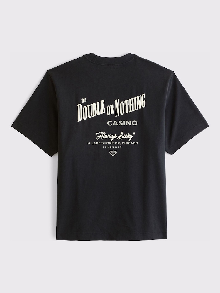 Abercrombie & Fitch Black City Back Graphic T-Shirt - Image 1 of 3